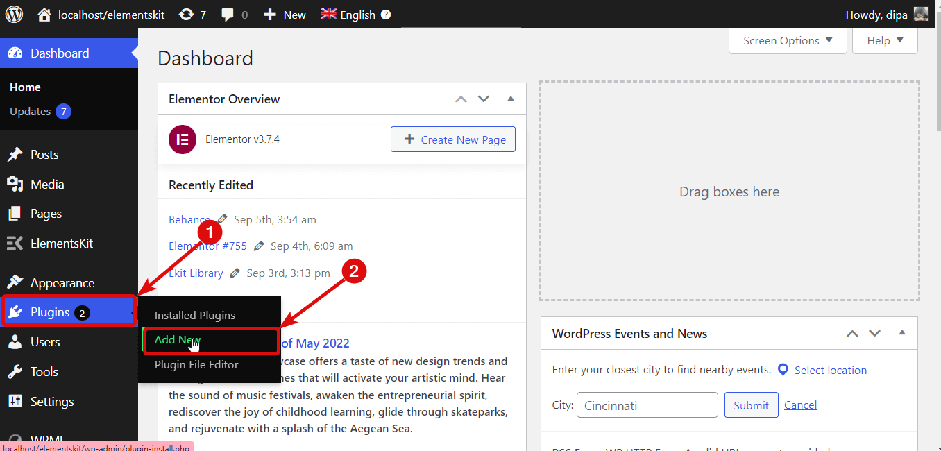 添加新的 WordPress 行為插件