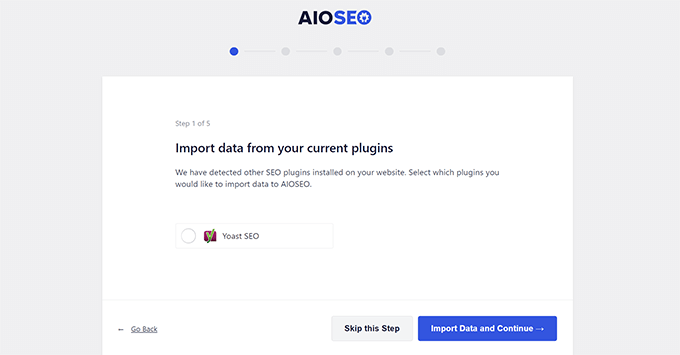 Importieren Sie SEO-Daten aus anderen Plugins