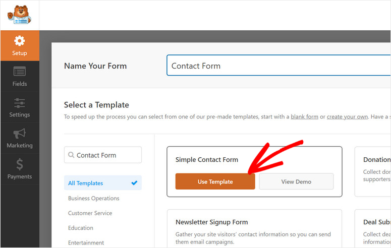 criar formulário de contato divi em wpforms