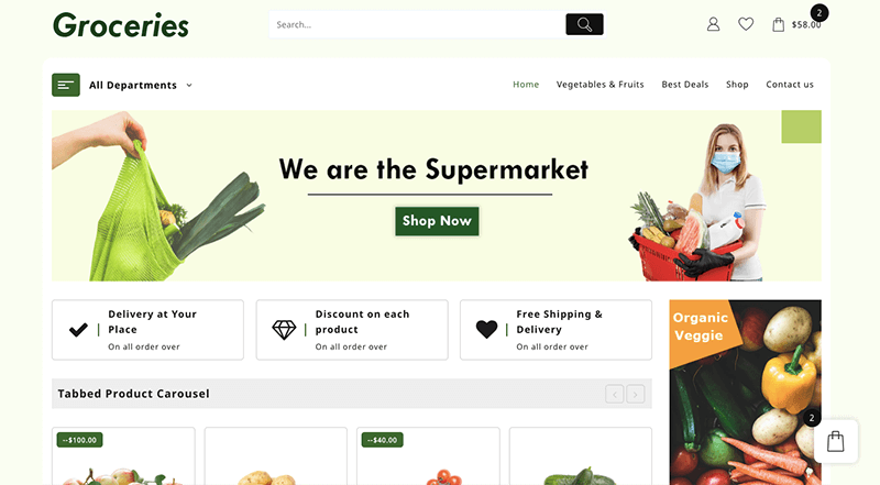 Cómo iniciar un sitio web de comestibles en línea con WordPress en 6 pasos 1 Online Grocery Website with WordPress