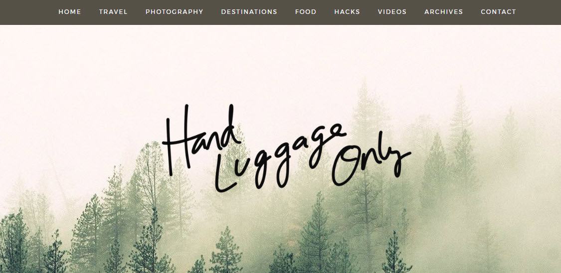 旅遊博客 - 僅限手提行李