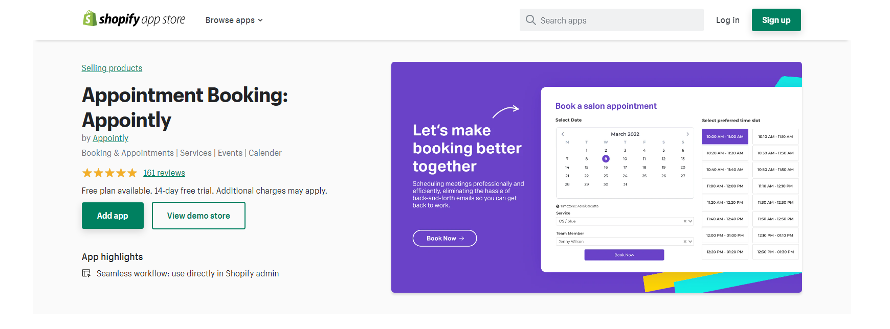 Appointly - sistem pemesanan Shopify