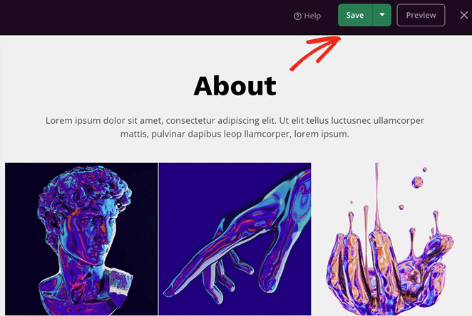 Simpan galeri gambar responsif Anda
