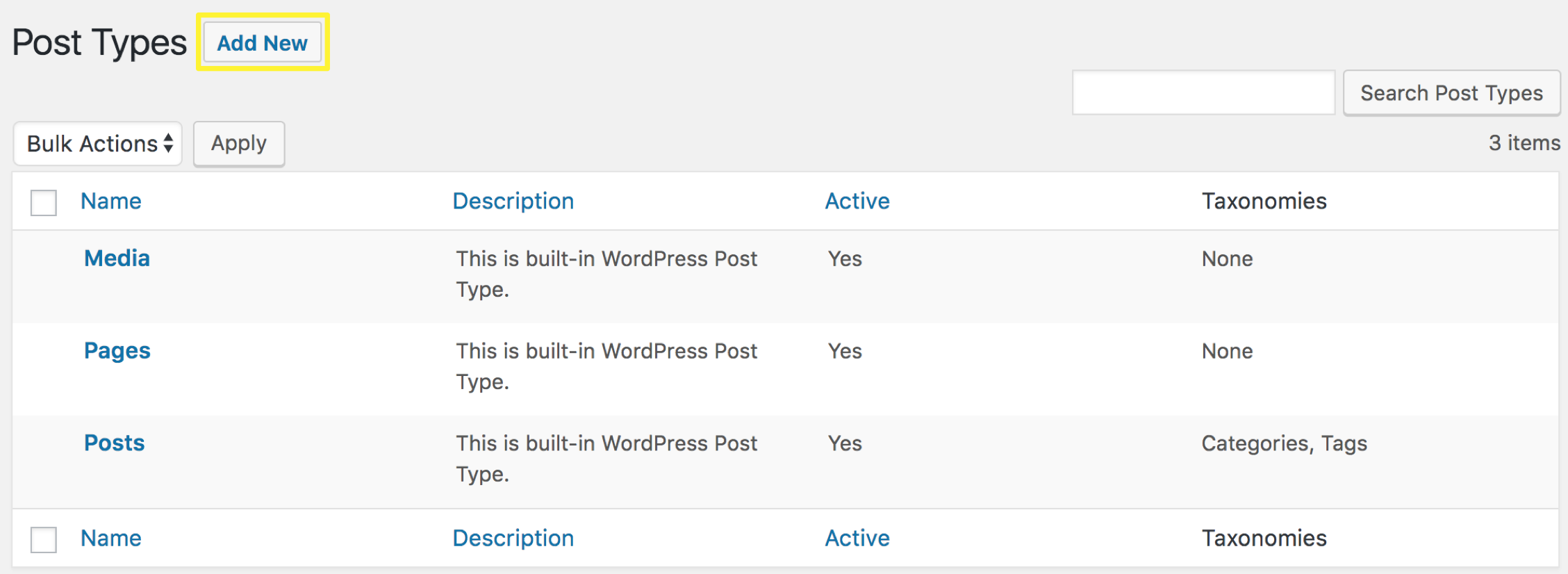 添加新的自定義帖子類型。
