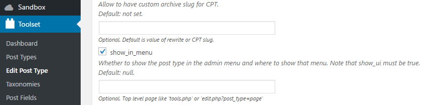 更改自定義帖子類型選項卡的位置。