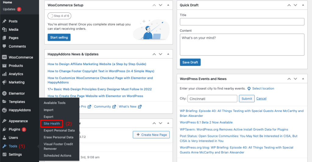 كيفية التحقق من تعارض البرنامج المساعد في ووردبريس (طريقتان سهلتان) 12 How to Check Site Health of WordPress Site