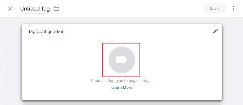 Haga clic en el icono para elegir la etiqueta