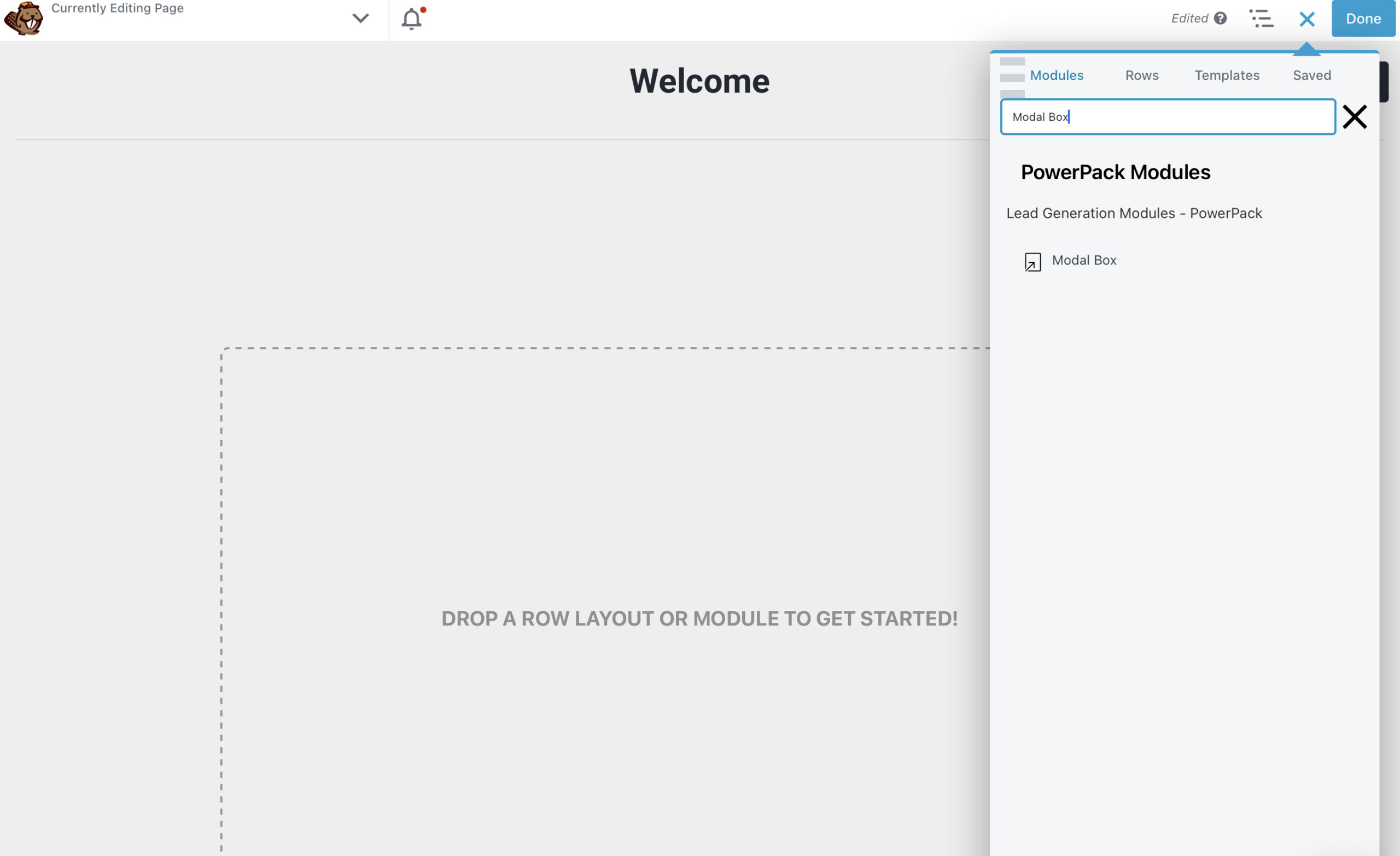 Beaver Builder'da Modal Kutuyu Arama