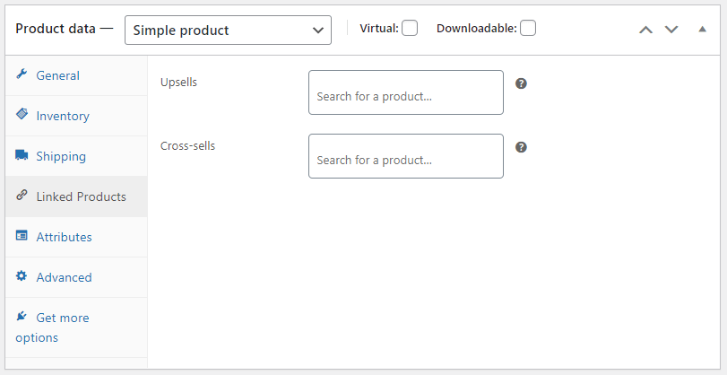 WooCommerce の製品データ ボックス