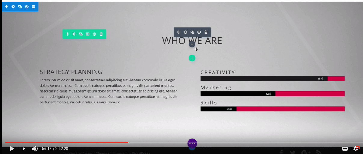 Divi 截屏視頻。