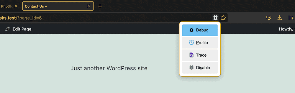 Mozilla Firefox 浏览器,显示绿色背景(和