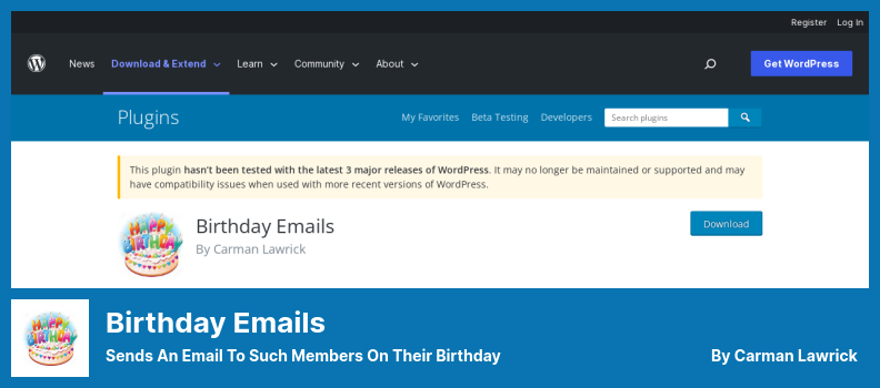 Plugin d'e-mails d'anniversaire - envoie un e-mail à ces membres le jour de leur anniversaire