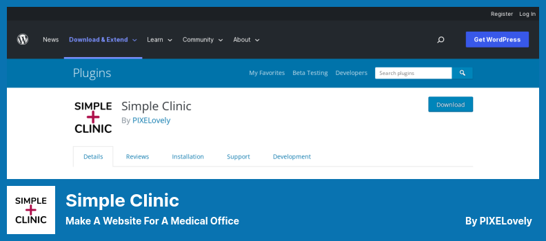 Плагин Simple Clinic - Создайте сайт для медицинского кабинета