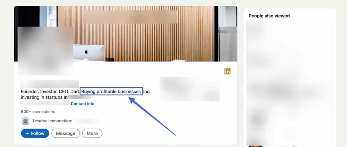يُعد موقع LinkedIn مكانًا رائعًا لبيع الأعمال التجارية