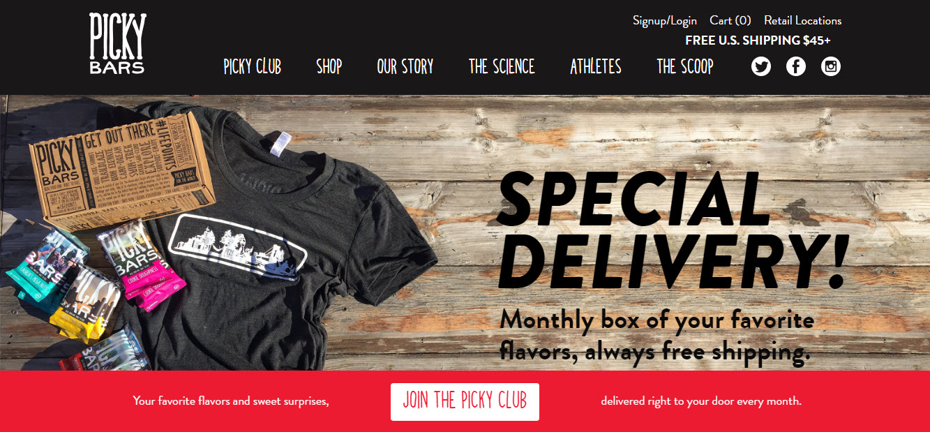 購物網站 - Picky Bars