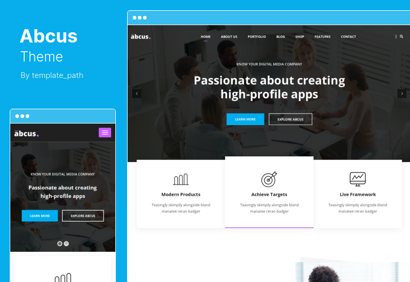 Abcus Theme - Uygulama ve SaaS Başlangıç WordPress Teması
