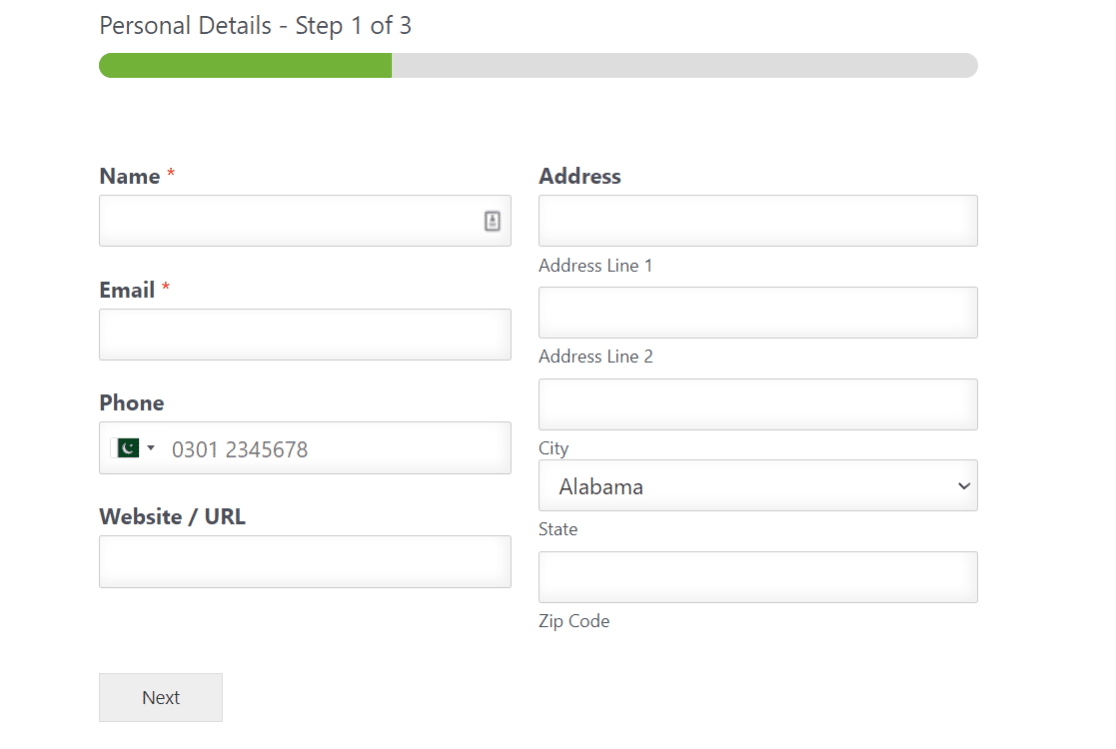 2 cols in multi-step