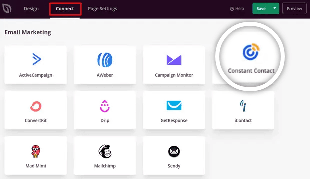 Conecte o provedor de serviços de e-mail à página de destino do SeedProd