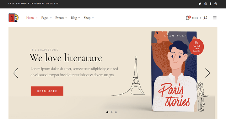 Los 12 mejores temas de WordPress para librerías en 2022 9 bookstore WordPress themes