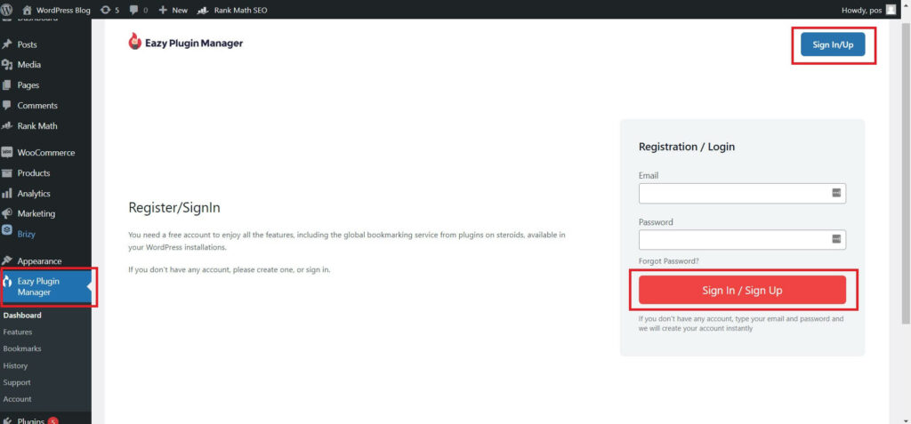 Eazy Plugin Manager - Îmbunătățiți-vă fluxul de lucru de gestionare a pluginurilor 12 How to get started with the Easy Pluing Manager