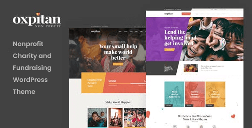 Oxpitan - tema de WordPress sin fines de lucro