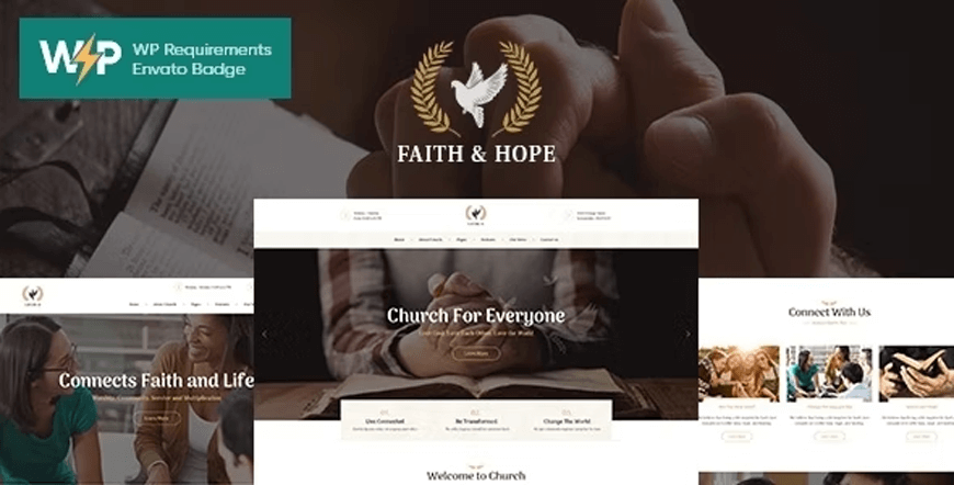 Faith & Hope - tema de WordPress para iglesias