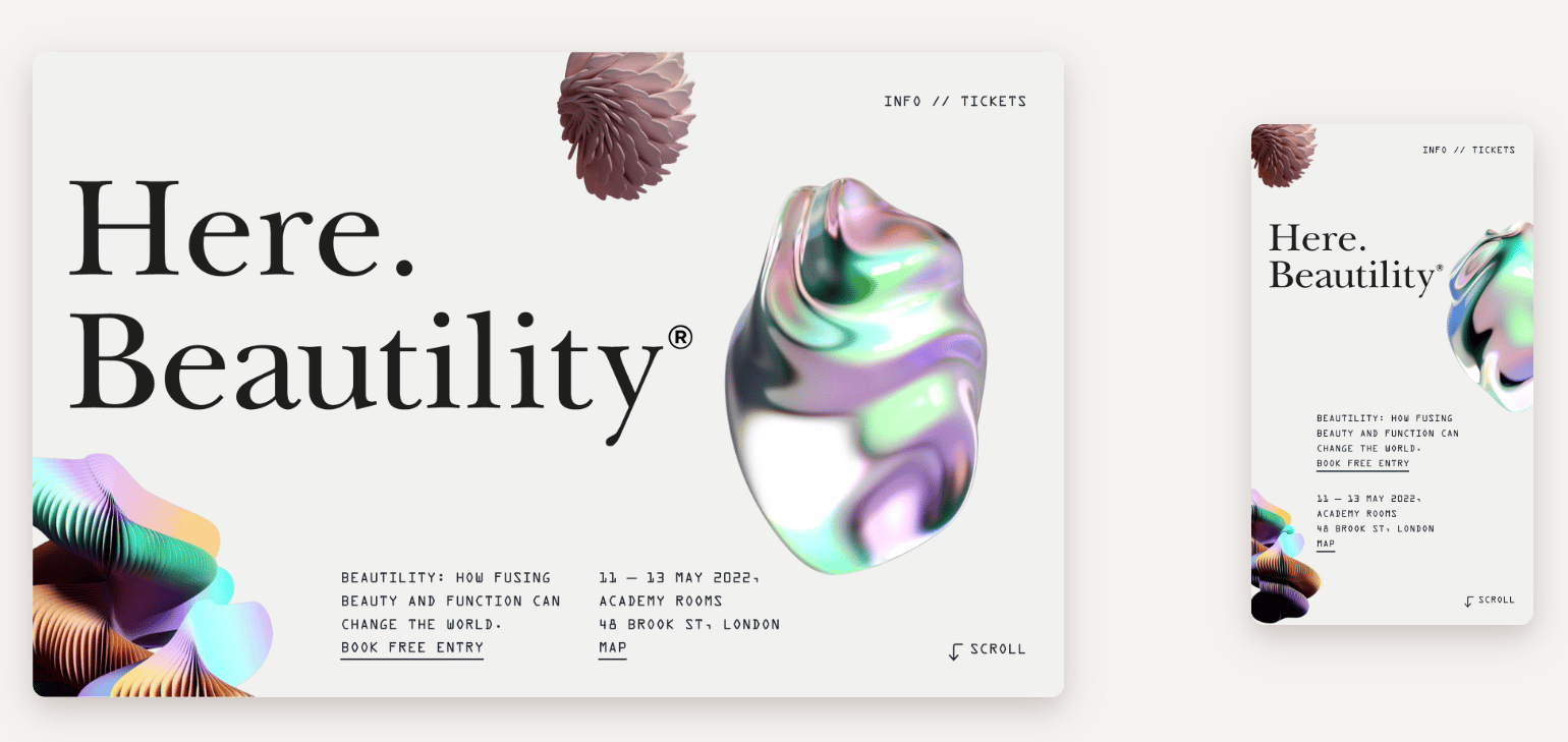 Responsywna strona z Here Design