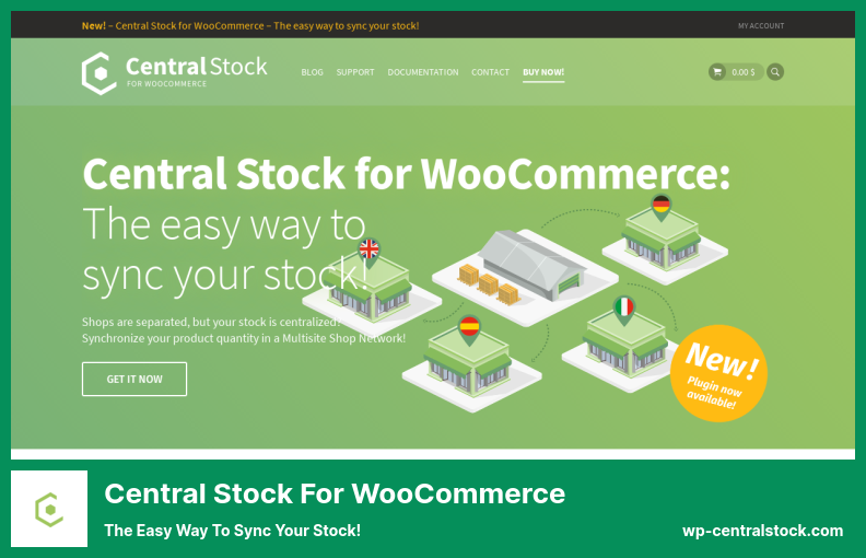 WooCommerce 플러그인용 Central Stock - 주식을 동기화하는 쉬운 방법!