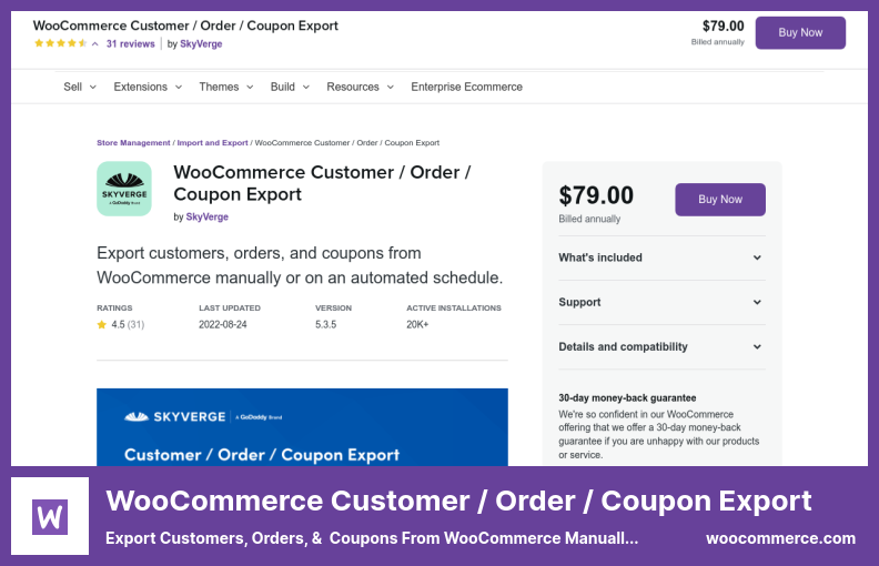 Cliente de WooCommerce / Pedido / Complemento de exportación de cupones: exporte clientes, pedidos y cupones de WooCommerce manualmente