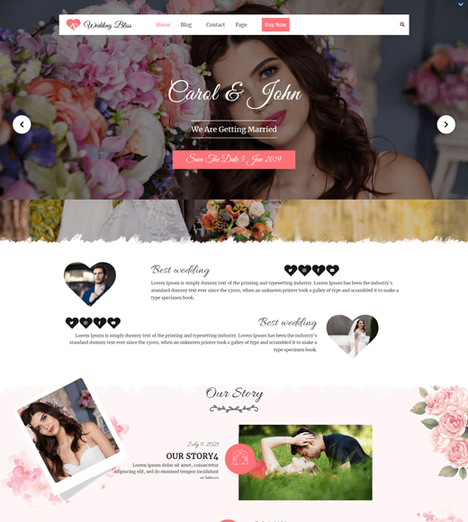 Motyw VW Wedding Wedding WordPress