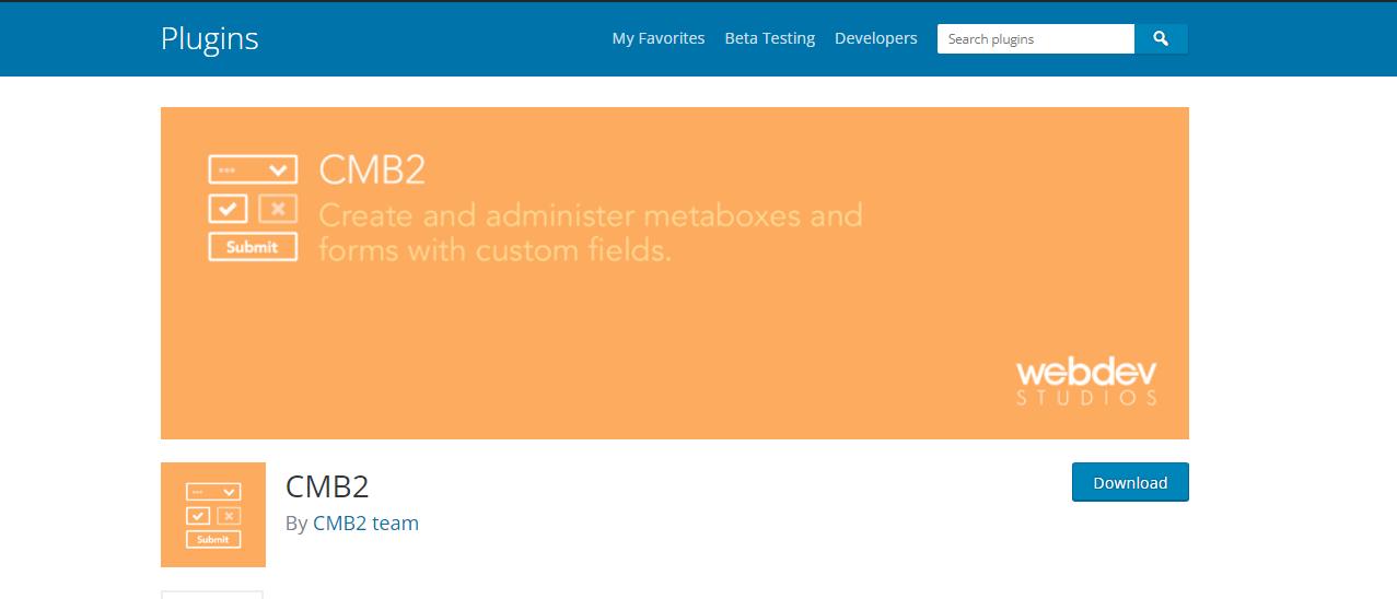 CMB2 - Plugin de champs personnalisés WordPress