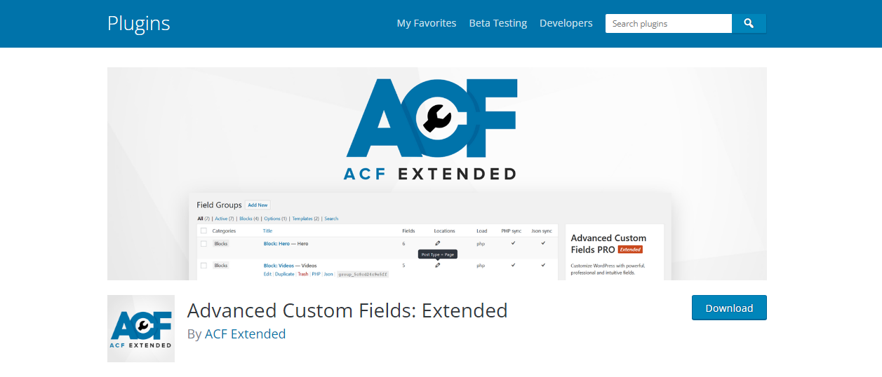 Champs personnalisés avancés - Plugin de champs personnalisés WordPress