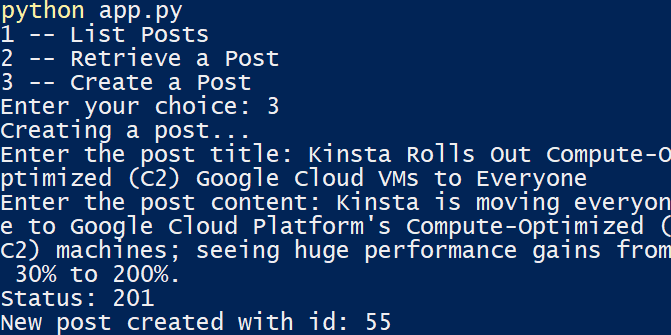 Python ile bir WordPress gönderisi oluşturma.