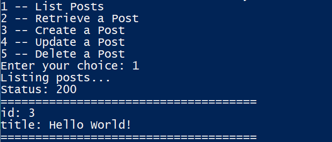 Python uygulaması listeleme gönderileri.