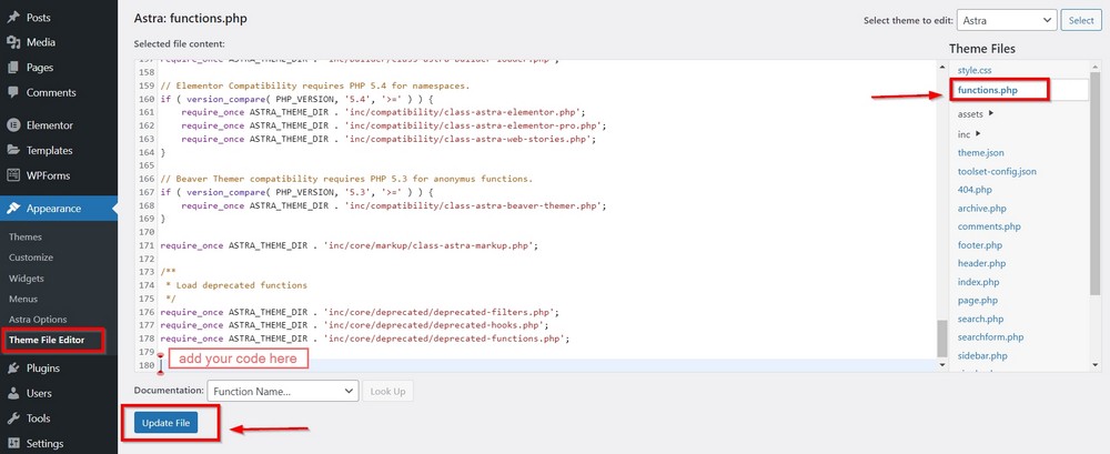 dostęp do function.php od administratora wordpress