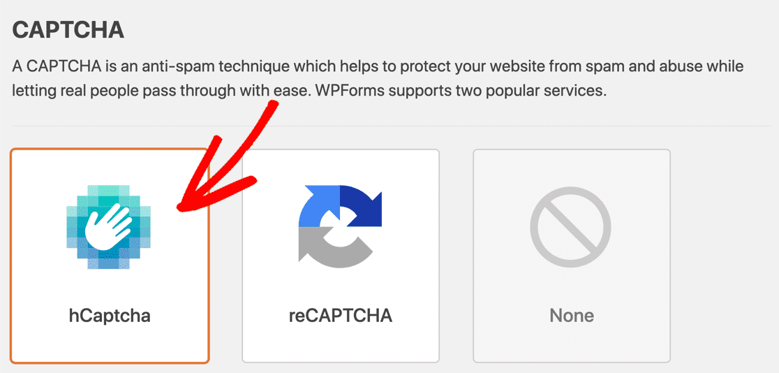 wpforms captcha hcaptcha