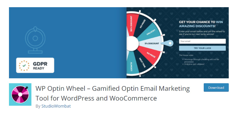 5 Plugin Gamification untuk WordPress yang Harus Anda Coba WP Optin Wheel plugin