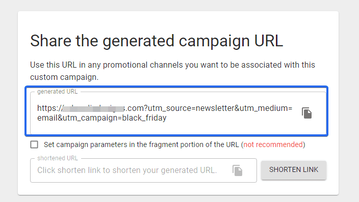 إنشاء رموز utm باستخدام منشئ عنوان URL للحملة
