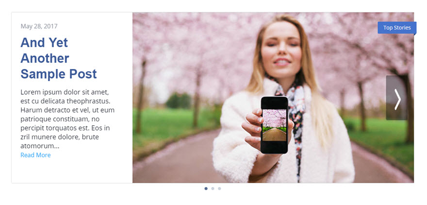 пост слайдер