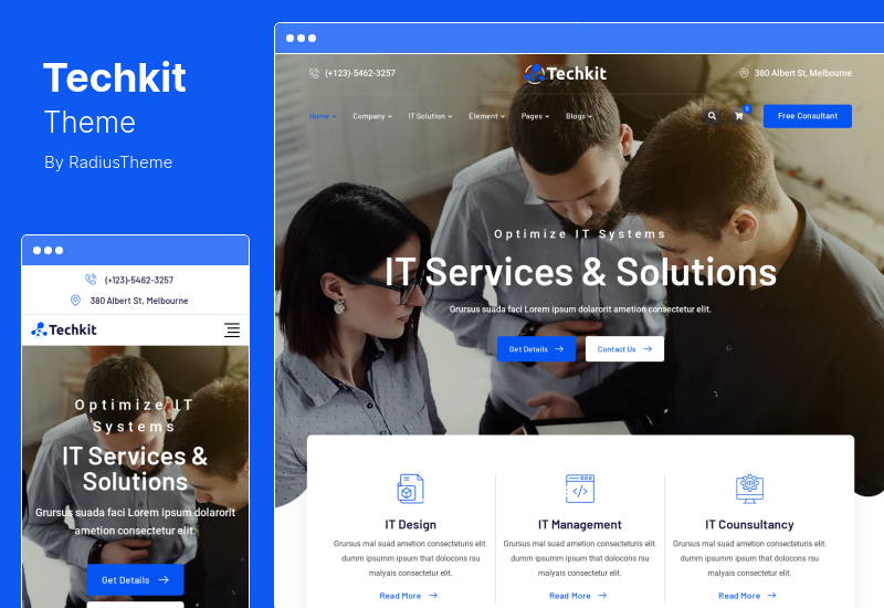Tema Techkit - Tema WordPress Solusi Teknologi & TI