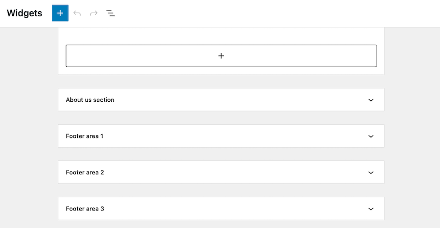 zones prêtes pour les widgets dans WordPress