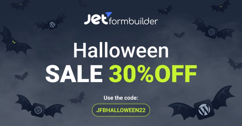 JetFormBuilder 할로윈 세일 배너
