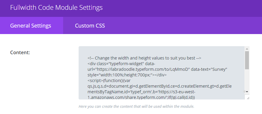 Diviのコードモジュール。