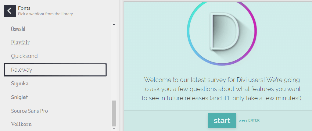 調査のデフォルトフォントを変更する。