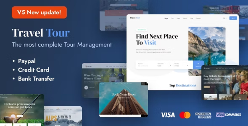 TravelTour - 最佳旅游预订 WordPress 主题