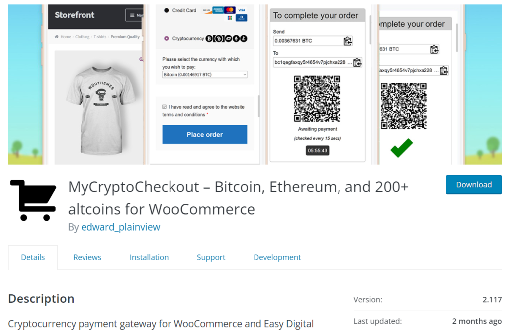 mycryptocheckout - gateway di pagamento in criptovaluta per woocommerce