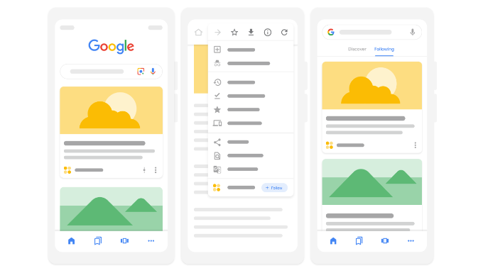 Anteprima di Google Discover