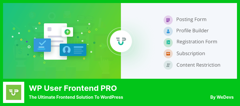 Plugin WP User Frontend PRO - La soluzione frontend definitiva per WordPress