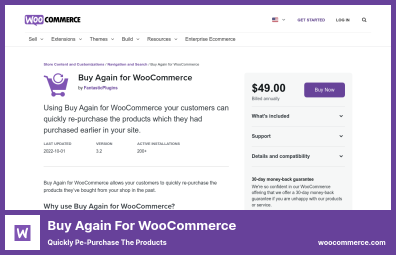 Erneut kaufen für das WooCommerce-Plugin - Kaufen Sie die Produkte schnell per Peer