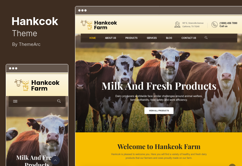 Tema Hankcok - Tema WordPress per latticini